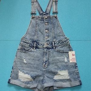 NWT SO Vintage Mom Shorts Overall Cuffed Size S
